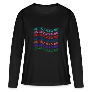 Choix pro pour les femmes - T-shirt manches longues Premium bio Femme - noir - Devant - Julia (174cm)