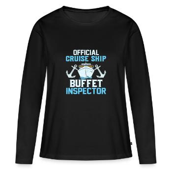 Official Cruise Ship Buffet Inspector Crusing Cru - Frauen Premium Bio Langarmshirt - Schwarz - Vorne - Julia (174cm)