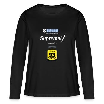 Conception de pompe à essence - Extrêmement cher - T-shirt manches longues Premium bio Femme - noir - Devant - Julia (174cm)