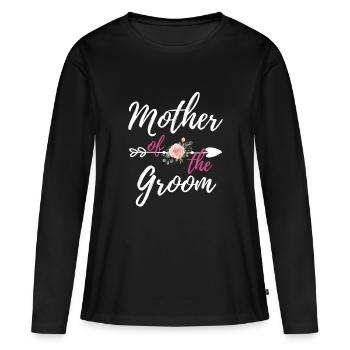 Mother of The Groom Rose Arrow Mom Bride Wedding - Frauen Premium Bio Langarmshirt - Schwarz - Vorne - Julia (174cm)