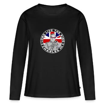 Famille royale britannique Le roi Charles III vive Th - T-shirt manches longues Premium bio Femme - noir - Devant - Julia (174cm)