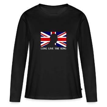 Famille royale britannique Le roi Charles III vive Th - T-shirt manches longues Premium bio Femme - noir - Devant - Julia (174cm)