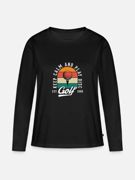 keep calm - Frauen Premium Bio Langarmshirt - Schwarz