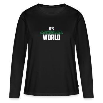 It’s Comptabilité d’exercice Comptabilité drôle CPA Comptable - T-shirt manches longues Premium bio Femme - noir - Devant - Julia (174cm)