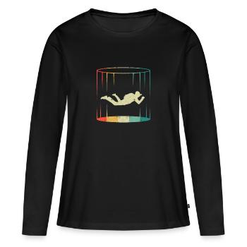 Bodyflying Wind Tunnel Indoor Skydiving Lover Tunnel - Women's Premium Organic Long Sleeve Shirt - black - Front - Julia (174cm)