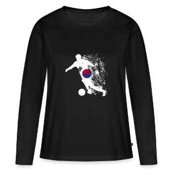 Coupe du monde de l’équipe nationale de Corée du Sud - T-shirt manches longues Premium bio Femme - noir - Devant - Julia (174cm)