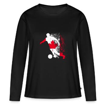 de l’équipe nationale du Canada - T-shirt manches longues Premium bio Femme - noir - Devant - Julia (174cm)