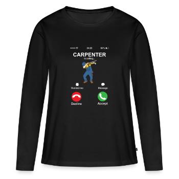 Carpenter appelle Dabber Dab drôle de menuisier - T-shirt manches longues Premium bio Femme - noir - Devant - Julia (174cm)
