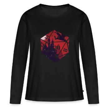 RPG RPG jeux de rôle sur table jeu de rôle de joueur - T-shirt manches longues Premium bio Femme - noir - Devant - Julia (174cm)
