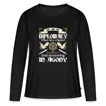 RPG RPG jeux de rôle sur table jeu de rôle de joueur - T-shirt manches longues Premium bio Femme - noir - Devant - Julia (174cm)