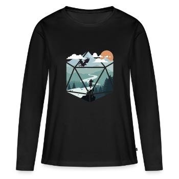 RPG RPG jeux de rôle sur table jeu de rôle de joueur - T-shirt manches longues Premium bio Femme - noir - Devant - Julia (174cm)