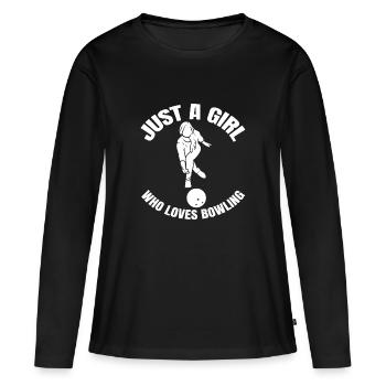 Bowling Skittles Filles Skittles Bowling Ball Bowler - T-shirt manches longues Premium bio Femme - noir - Devant - Julia (174cm)