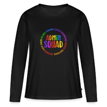 Admin Squad Admin Assistant Administrative Cool - Women's Premium Organic Long Sleeve Shirt - black - Front - Julia (174cm)