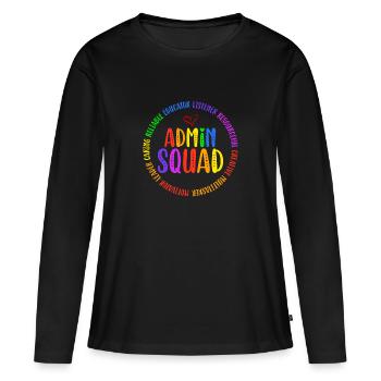 Admin Squad Admin Assistant Administrative Humor - Women's Premium Organic Long Sleeve Shirt - black - Front - Julia (174cm)