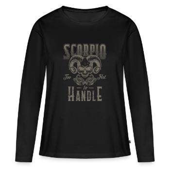 Skorpion zu heiß zu handhaben - Frauen Premium Bio Langarmshirt - Schwarz - Vorne - Julia (174cm)