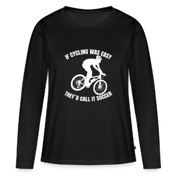 Cyclists Bicycles Cyclists Cyclists Cycling - Women's Premium Organic Long Sleeve Shirt - black - Front - Julia (174cm)