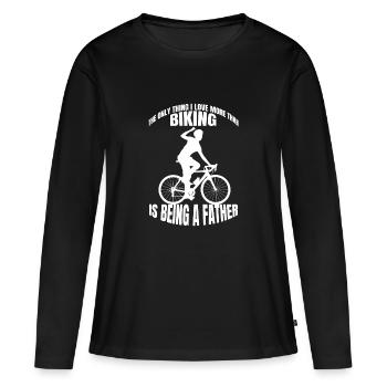 Cyclists Bicycles Cyclists Cyclists Cycling - Women's Premium Organic Long Sleeve Shirt - black - Front - Julia (174cm)