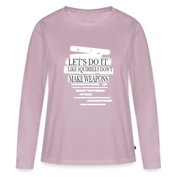 peace movement peace anti war funky - Women's Premium Organic Long Sleeve Shirt - dusky pink - Front - Julia (174cm)