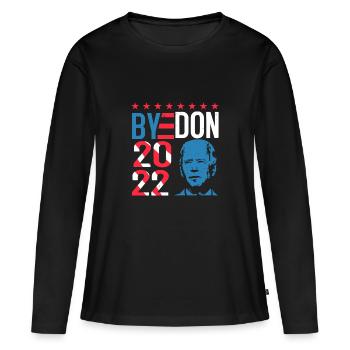 BYEDON 2022 - T-shirt manches longues Premium bio Femme - noir - Devant - Julia (174cm)