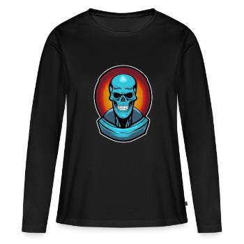 crane de monstre bleu - T-shirt manches longues Premium bio Femme - noir - Devant - Julia (174cm)