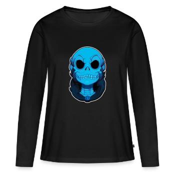 crane monstre bleu - T-shirt manches longues Premium bio Femme - noir - Devant - Julia (174cm)