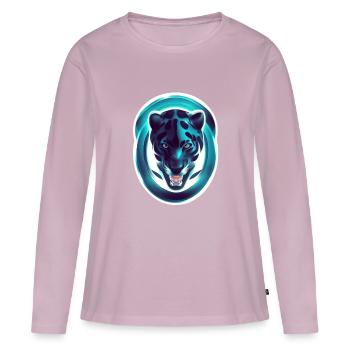 Panther - Felin - Wilderness - Women's Premium Organic Long Sleeve Shirt - dusky pink - Front - Julia (174cm)
