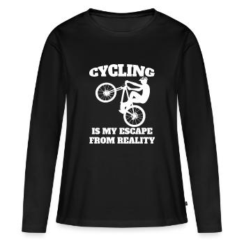 Bicycle Cycling Cyclists Cyclists Cyclists - Women's Premium Organic Long Sleeve Shirt - black - Front - Julia (174cm)