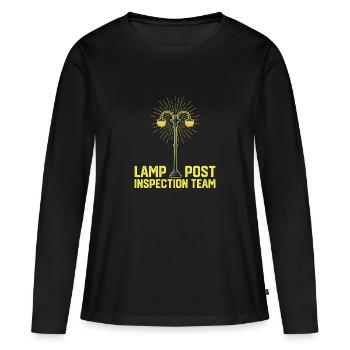 Lampenmast Inspektionsteam Geocaching Lustiger - Frauen Premium Bio Langarmshirt - Schwarz - Vorne - Julia (174cm)