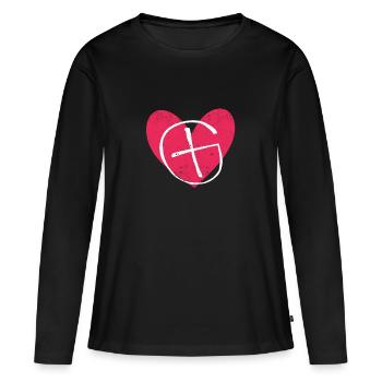Geocaching Wärme Geocache-Liebhaber Geocacher - Frauen Premium Bio Langarmshirt - Schwarz - Vorne - Julia (174cm)