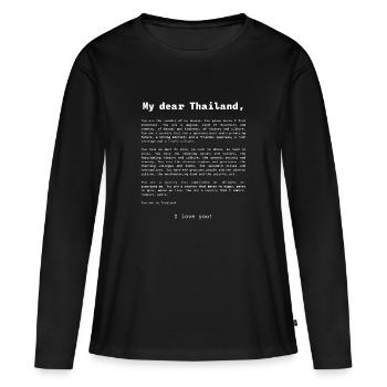 Déclaration d’amour à la Thaïlande - T-shirt manches longues Premium bio Femme - noir - Devant - Julia (174cm)