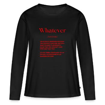 Quelle que soit la définition de l’anglais - T-shirt manches longues Premium bio Femme - noir - Devant - Julia (174cm)