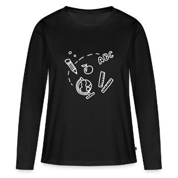 Formation - pour les tireurs ABC - T-shirt manches longues Premium bio Femme - noir - Devant - Julia (174cm)