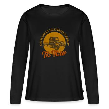 Officially Licensed & Ready To Tow Trucking Tow Tr - Frauen Premium Bio Langarmshirt - Schwarz - Vorne - Julia (174cm)