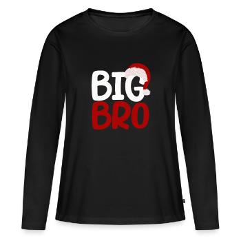 Big Bro Santa Brother Christmas Family Matching - Women's Premium Organic Long Sleeve Shirt - black - Front - Julia (174cm)