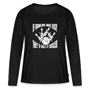 Skittles Club Bowling Skittles Bowler Bowling Club - T-shirt manches longues Premium bio Femme - noir - Devant - Julia (174cm)