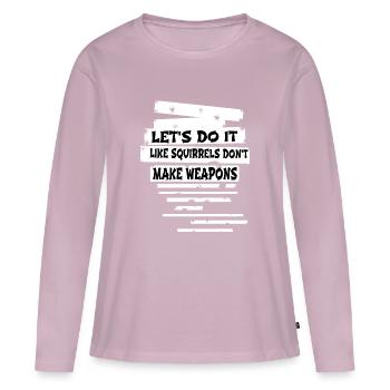 Hippie Child Anti War Flower Power - Women's Premium Organic Long Sleeve Shirt - dusky pink - Front - Julia (174cm)