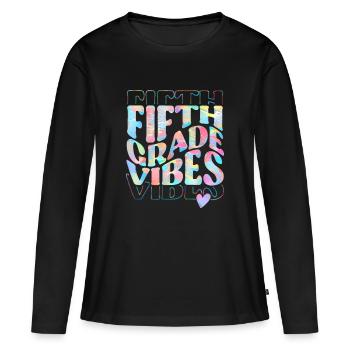Fifth Grade Vibes 5th Grade Team 1st Day of School - T-shirt manches longues Premium bio Femme - noir - Devant - Julia (174cm)