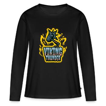 Viking Thunder Gaming Style - Women's Premium Organic Long Sleeve Shirt - black - Front - Julia (174cm)