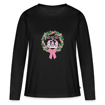 Ho Ho Ho Gonks - Women's Premium Organic Long Sleeve Shirt - black - Front - Julia (174cm)