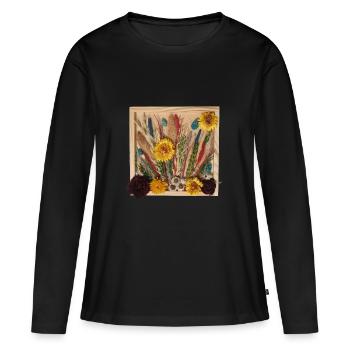 Polish Summer Meadow Composition - Women's Premium Organic Long Sleeve Shirt - black - Front - Julia (174cm)