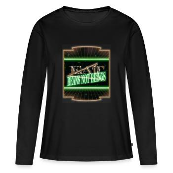 geek happy sayings animaux refuge pour animaux - T-shirt manches longues Premium bio Femme - noir - Devant - Julia (174cm)
