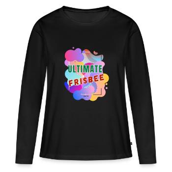 4 ulti nuage - T-shirt manches longues Premium bio Femme - noir - Devant - Julia (174cm)