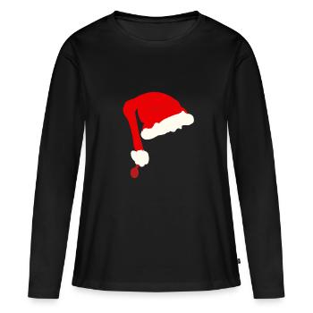 Charme de Noël - T-shirt manches longues Premium bio Femme - noir - Devant - Julia (174cm)