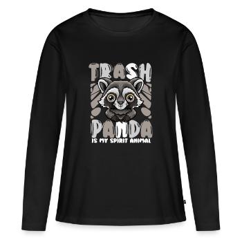 Trash Panda Is My Spirit Animal - Women's Premium Organic Long Sleeve Shirt - black - Front - Julia (174cm)