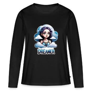Dreamer - Dreamer - Dreamer - Dream - Reverie - Women's Premium Organic Long Sleeve Shirt - black - Front - Julia (174cm)