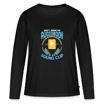 Beyond The Clip: The Depth of Audiobooks - Women's Premium Organic Long Sleeve Shirt - black - Front - Julia (174cm)