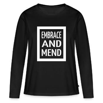 drôle de guérison énergie blague auto-guérison - T-shirt manches longues Premium bio Femme - noir - Devant - Julia (174cm)