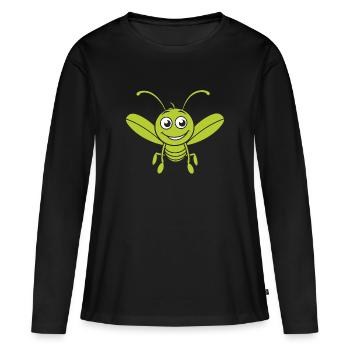 Grasshopper - Women's Premium Organic Long Sleeve Shirt - black - Front - Julia (174cm)