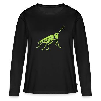 Grasshopper - Women's Premium Organic Long Sleeve Shirt - black - Front - Julia (174cm)