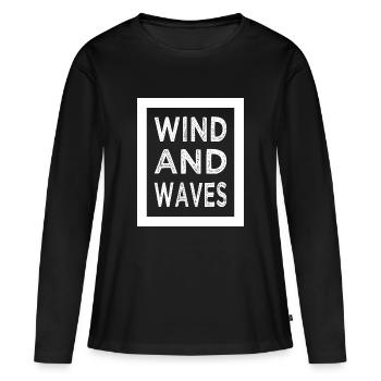 Idée cadeau d’anniversaire Idée cadeau - T-shirt manches longues Premium bio Femme - noir - Devant - Julia (174cm)
